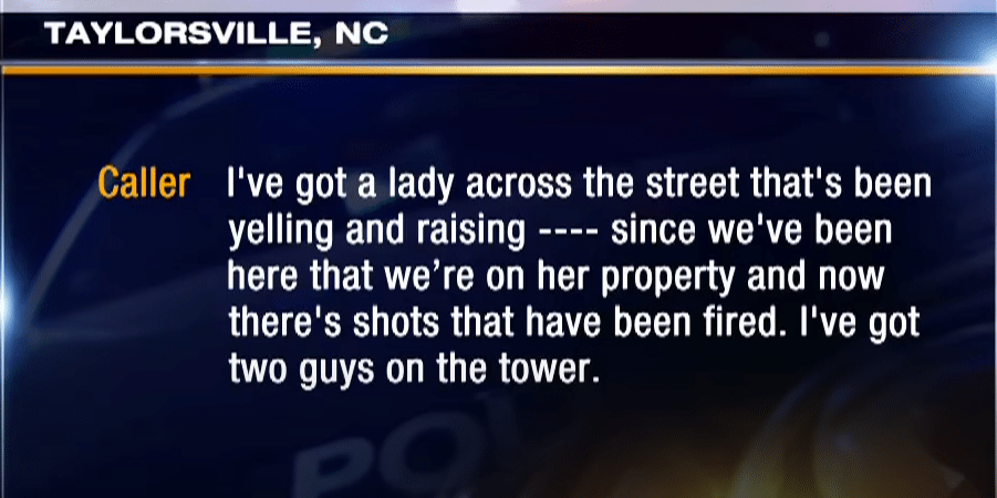 911 call gun fired at cell tower workers